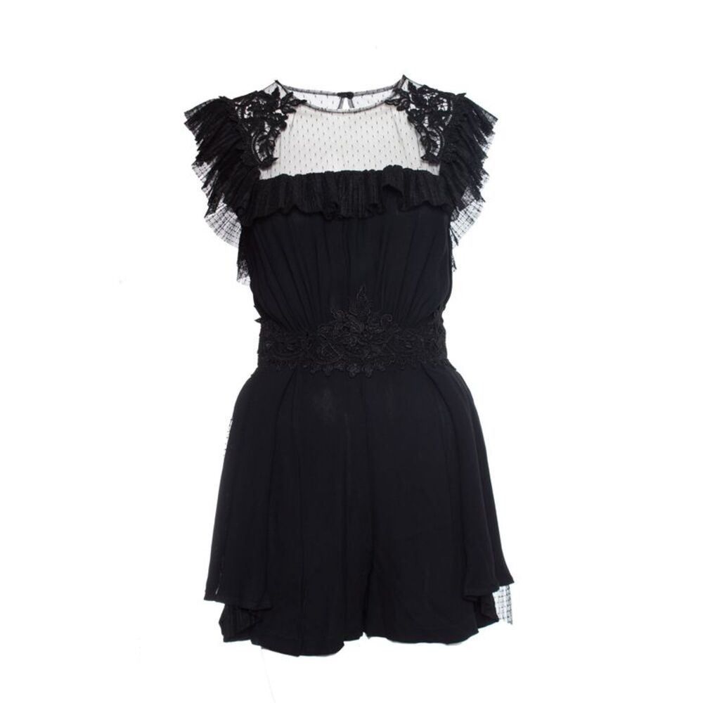 Elisabetta Franchi Black Jumpsuit with tulle.